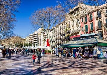 Die Rambla von Barcelona