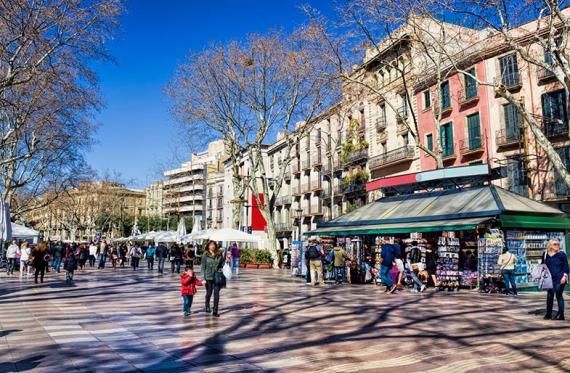 Die Rambla von Barcelona